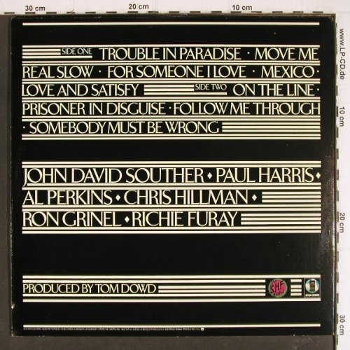 Souther Hillman Furay Band: Trouble In Paradise, Asylum (7E-1036), US, co, 1975 Typ: LP Best.-Nr.: H5910 Preis: 3,00 Euro