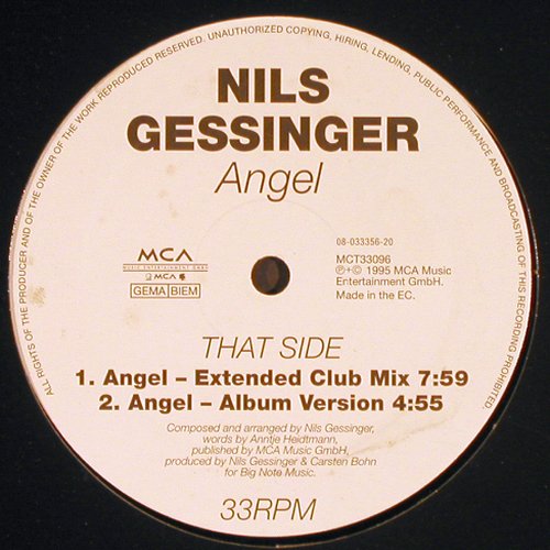 Gessinger,Nils: Angel *4, LC, 33rpm, MCA(MCT 33096), EC, 1995 - 12inch - H6805 - 2,00 Euro