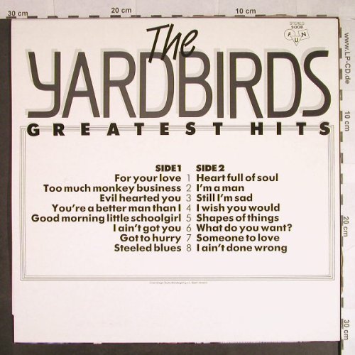Yardbirds: Greatest Hits, FUN(9008), NL,  - LP - H719 - 5,00 Euro