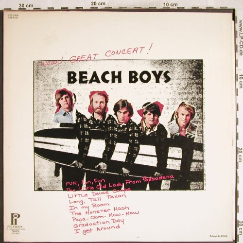 Beach Boys: Wow! Great Concert, Pickwick(SPC-3309), US,  - LP - H7399 - 6,50 Euro