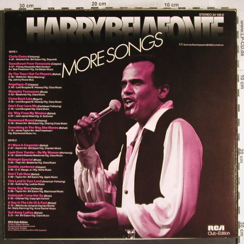 Belafonte,Harry: More Songs, Club Sonderauflage, RCA(34 199 0), D, 1978 - LP - H7474 - 6,00 Euro