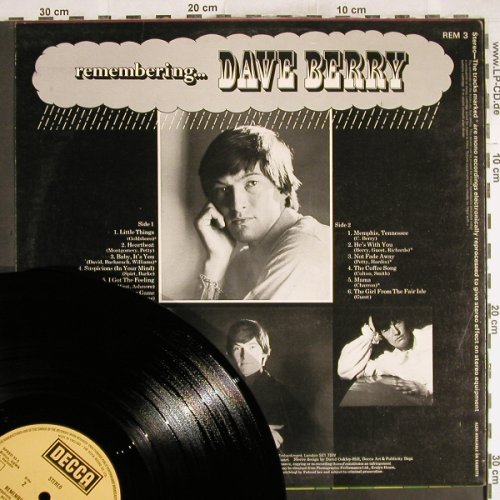 Berry,Dave: Remebering...,Ri, Decca(REM 3), UK,  - LP - H7479 - 7,50 Euro