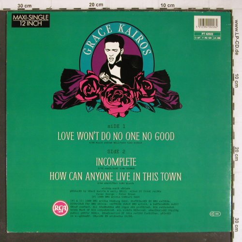 Grace Kairos: Love won't do no one no good+2, RCA(PT 42022), D, 1988 - 12inch - H7673 - 1,00 Euro