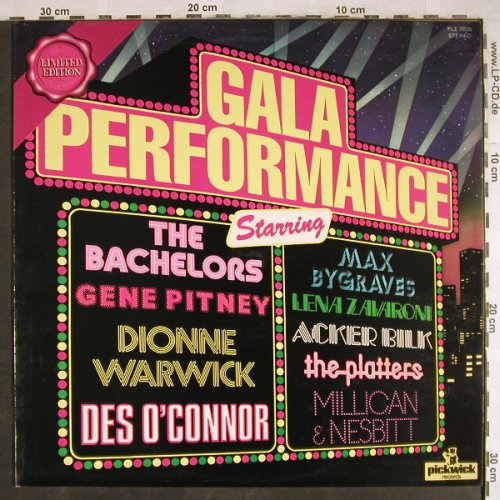 V.A.Gala Performance: Gene Pitney...Dionne Warwick,20 Tr., Pickwick(PLE 7005), UK,  - LP - H7808 - 5,00 Euro
