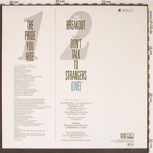 Daltrey,Roger: The Pride You Hide+2, Virgin (608 262-213), D, 1986 Typ: 12" Best.-Nr.: H7831 Preis: 1,00 Euro