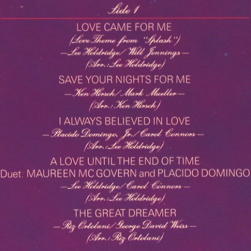 Domingo,Placido: Save your Nights for Me, CBS(FM 39866), NL, 1985 - LP - H7963 - 3,00 Euro