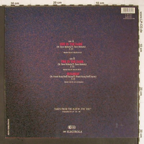 Ryan,Frank: Fire in the Dark*2/Runaway, EMI (1C 060-14 74316), EEC, 1989 Typ: 12" Best.-Nr.: H8029 Preis: 1,00 Euro