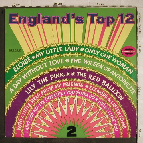 V.A.England's Top 12-Vol.2: Eloise...Hello I Love You, Somerset,vocalProduction(679), UK, vg+/m-, 1968 - LP - H9460 - 5,00 Euro