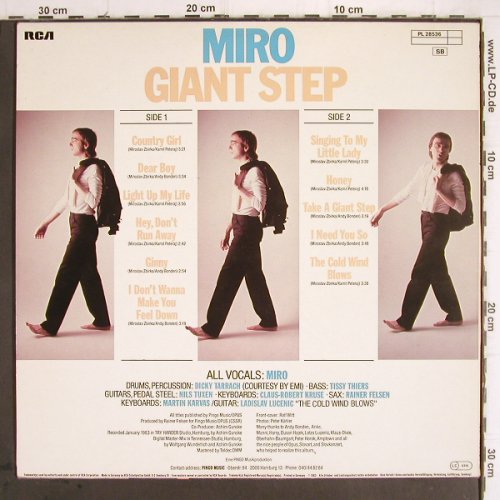 Miro: Giant Step, RCA(PL 28536), D, 1983 - LP - H9641 - 2,00 Euro