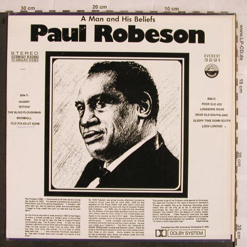 Robeson,Paul: A Man And His Beliefs, Everest(3291), US,  - LP - H9917 - 6,00 Euro