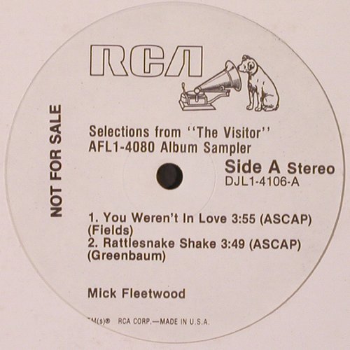 Fleetwood,Mick: Select.from the Visitor, 4Tr. Promo, RCA (DJL1-4106), US, 1981 Typ: 12" Best.-Nr.: V1001 Preis: 3,00 Euro
