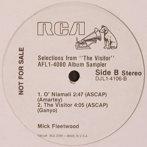 Fleetwood,Mick: Select.from the Visitor, 4Tr. Promo, RCA (DJL1-4106), US, 1981 Typ: 12" Best.-Nr.: V1001 Preis: 3,00 Euro