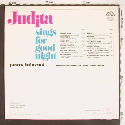 Judita: sings for good night, Supraphon(1 16 1035), CZ, 1970 - LP - V111 - 9,00 Euro