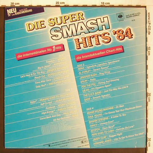 V.A.Die Super Smash Hits'84: Wham... Howard Jones, CBS (CBS 24 502), NL, 1984 Typ: 2LP Best.-Nr.: V1132 Preis: 6,00 Euro