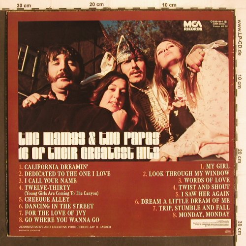 Mamas & Papas: 16 Of Their Greatest Hits, MCA(250 444-1), D, Ri,  - LP - V115 - 5,00 Euro