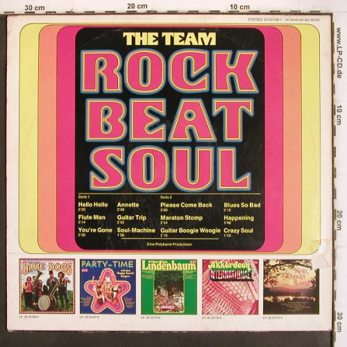 The Team: Rock Beat Soul, m-/VG+, Punkt/BASF(05 22168-7), D, 1974 - LP - V1163 - 4,00 Euro