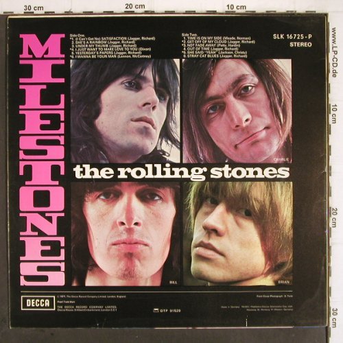 Rolling Stones: Milestones, Decca (SKL 16 725-P), D, 1971 Typ: LP Best.-Nr.: V118 Preis: 20,00 Euro