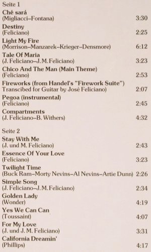Feliciano,Jose: Che Sera, The very Best of,Club-Ed., RCA Victor(64 582), D, 1976 - LP - V1313 - 6,00 Euro
