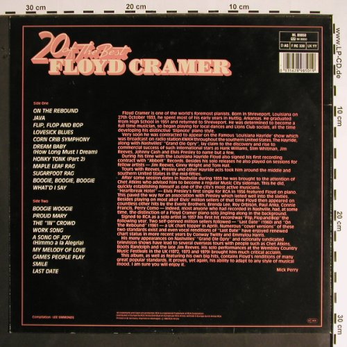 Cramer,Floyd: 20 Of The Best  (instrum.), RCA(NL 89850), D, 1986 - LP - V1415 - 6,00 Euro