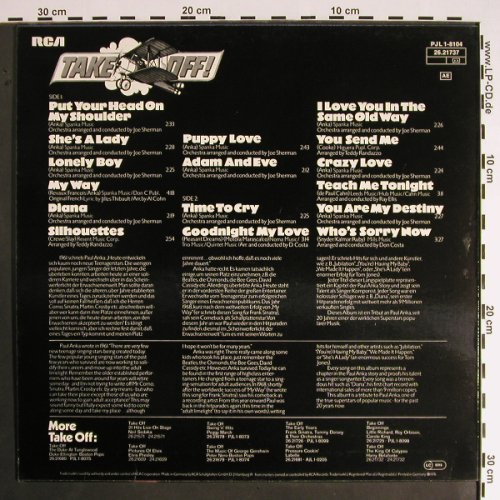 Anka,Paul: 16 Super Hits - Take Off!, RCA (26.21737), D, 1976 Typ: LP Best.-Nr.: V1418 Preis: 5,00 Euro