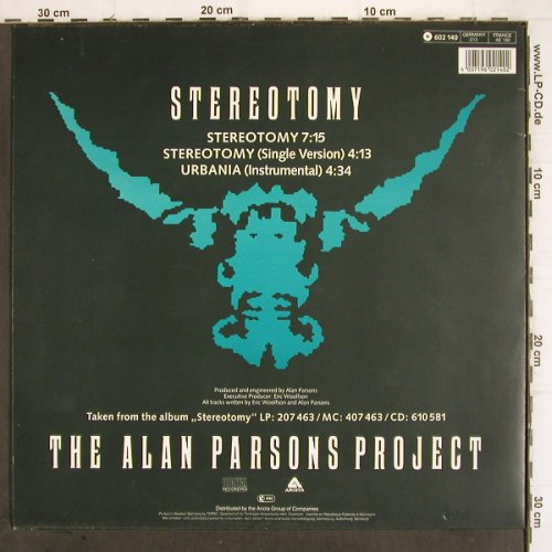 Parsons Project,Alan: Stereotomy*2 / Urbania (Instr.), Arista(602 140-213), D, 1986 - 12inch - V150 - 3,00 Euro