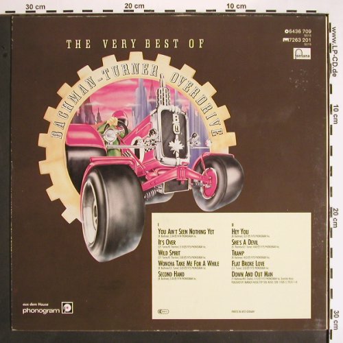 Bachman-Turner Overdrive: The Very Best Of, Fontana (6436 709), D Typ: LP Best.-Nr.: V1525 Preis: 5,00 Euro
