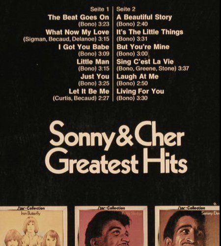 Sonny & Cher: Greatest Hits, Star-Collection, MIDI (MID 20 026), D, Ri, 1972 Typ: LP Best.-Nr.: V1573 Preis: 6,00 Euro