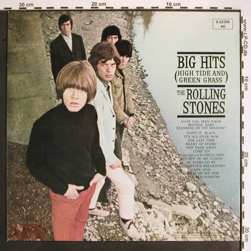 Rolling Stones: Big Hits(High Tide And Green Grass), Nova, Ri (6.22159 AO), D (1966) Typ: LP Best.-Nr.: V1631 Preis: 17,50 Euro