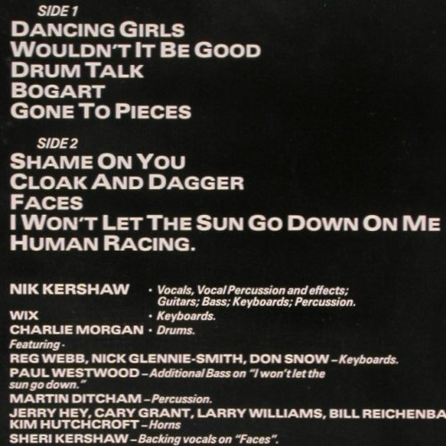 Kershaw,Nik: Human Racing, MCA(250 574-1), D, 1984 - LP - V1678 - 5,00 Euro