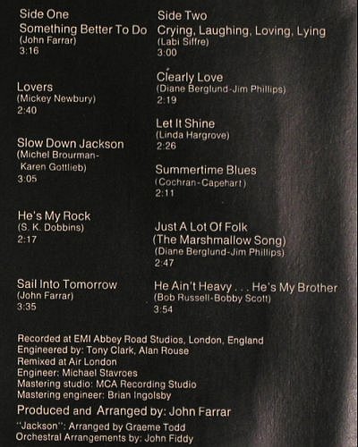 Newton-John,Olivia: Clearly Love, Foc, EMI (C 062-97 037), D, 1975 Typ: LP Best.-Nr.: V1719 Preis: 7,50 Euro