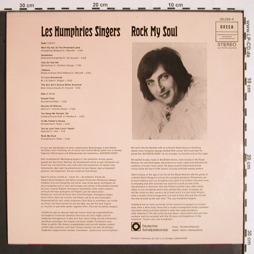 Les Humphries Singers: Rock My Soul (Sonderauflage DSC), Decca(28 295-4), D,  - LP - V1759 - 6,00 Euro