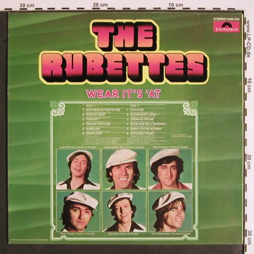 Rubettes: Wear It's'At, Polydor (2460 240), D, 1974 Typ: LP Best.-Nr.: V1760 Preis: 6,00 Euro