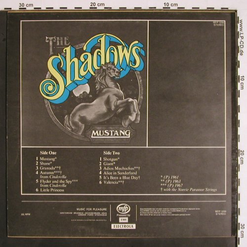 Shadows: Mustang, MFP (MFP 5266), D, 1972 Typ: LP Best.-Nr.: V1909 Preis: 5,00 Euro