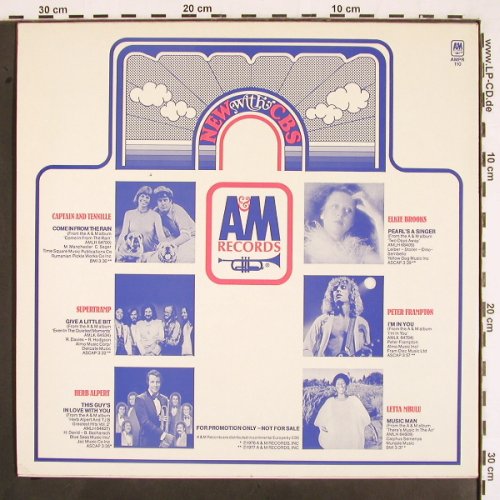 V.A.New with CBS: Peter Allen.. Letta Mbulu, Promo, AM(AMPR 110), D,12Tr., 1977 - LP - V2089 - 5,00 Euro