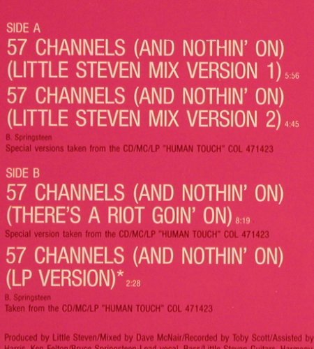 Springsteen,Bruce: 57 Channels(and nothin on )*4, Columbia (658138 6), NL, 1992 Typ: 12" Best.-Nr.: V217 Preis: 6,00 Euro
