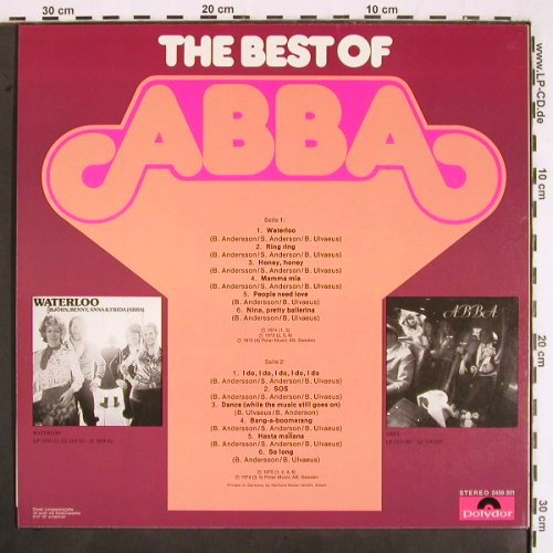 Abba: The Best Of, Polydor(2459 301), D,  - LP - V2344 - 9,00 Euro