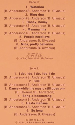 Abba: The Best Of, Polydor(2459 301), D,  - LP - V2344 - 9,00 Euro