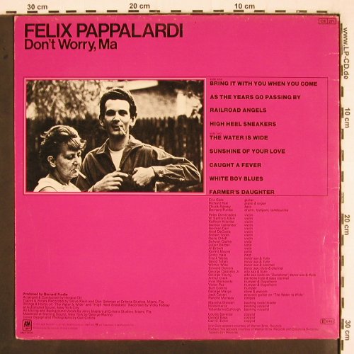 Pappalardi,Felix: Don't Worry, Ma, m-/vg+, AM(LM 64729), NL, 1979 - LP - V2748 - 6,00 Euro