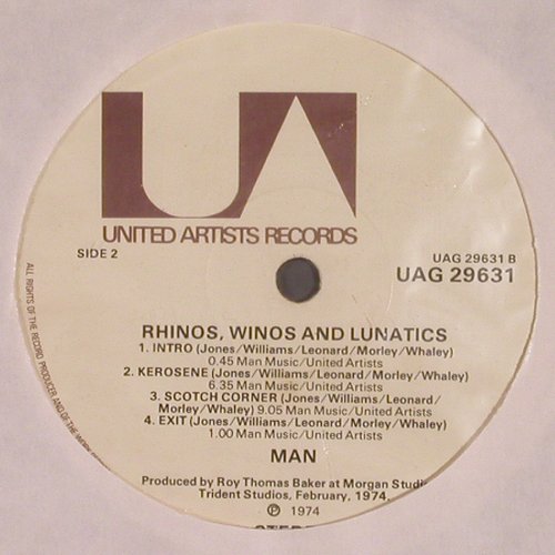 Man: Rhinos,Winos+Lunatics,Foc, UA(UAG 29631), UK, 1974 - LP - V2773 - 12,50 Euro