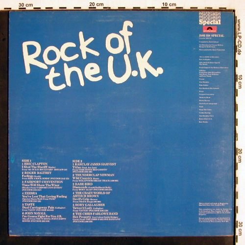 V.A.Rock of the U.K.: Eric Clapton... Cris Farlowe Band, Polydor Special(2482 358), UK, 1976 - LP - V2810 - 6,00 Euro