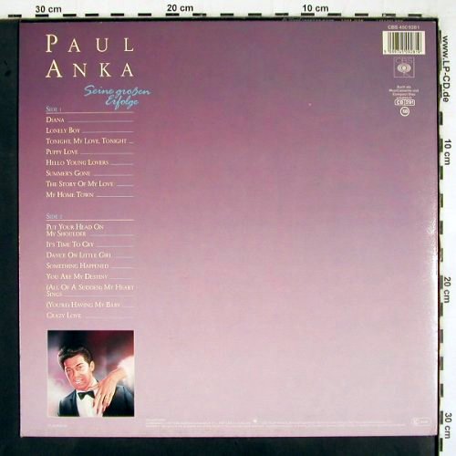 Anka,Paul: Seine großen Erfolge, CBS Freizeit Revue(450 928 1), NL, 1987 - LP - V3035 - 5,00 Euro