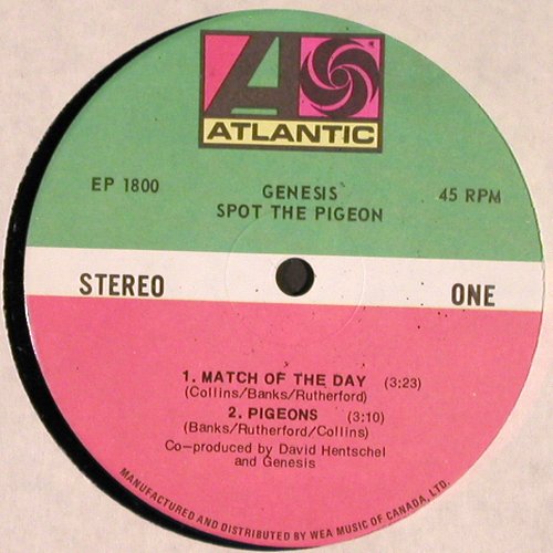 Genesis: Spot The Pigeon, 3 Tr. blue vinyl, Atlantic(EP 1800), CDN, 1978 - 12inch - V3134 - 7,50 Euro
