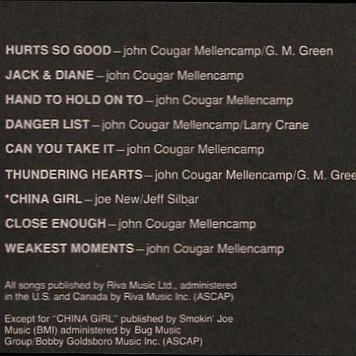 Cougar,John: American Fool, RIVA(RVL 7501), US, 1982 - LP - V317 - 6,00 Euro