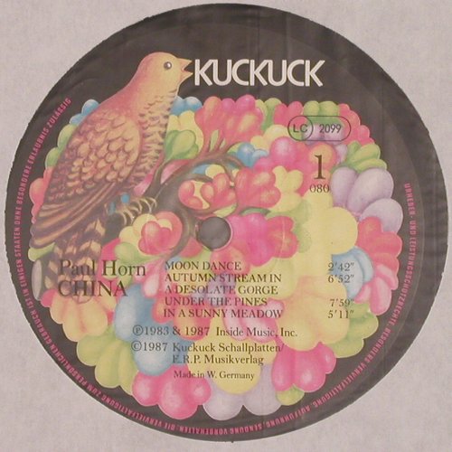 Horn,Paul: China, Kuckuck (080), D, 1987 Typ: LP Best.-Nr.: V3638 Preis: 9,00 Euro