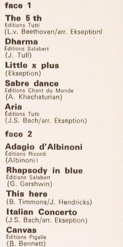 Ekseption: Classic in Pop, m /vg+, Philips (6.311 001), F, 1970 Typ: LP Best.-Nr.: V3668 Preis: 9,00 Euro