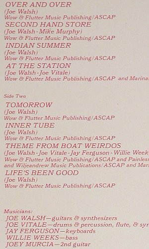 Walsh,Joe: But Seriously, Folks...,Foc, m /vg+, Asylum (AS 53 081), D, 1978 Typ: LP Best.-Nr.: V3949 Preis: 6,00 Euro
