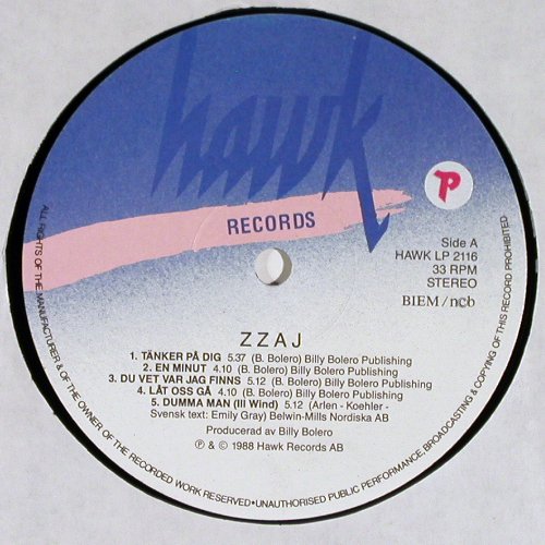 ZZAJ.: Same, Hawk Records (HAWKLP-2116), S, 1988 Typ: LP Best.-Nr.: V4211 Preis: 12,50 Euro