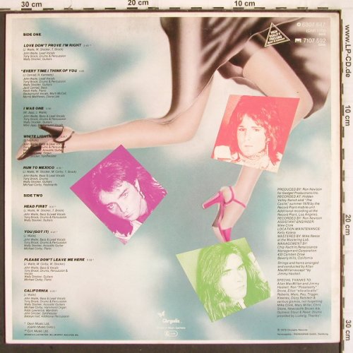 Babys: Head First, Chrysalis (6307 647), D, 1978 Typ: LP Best.-Nr.: V43 Preis: 6,00 Euro