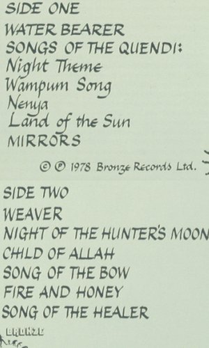 Oldfield,Sally: Water Bearer, Bronze (26 447 XOT), D, 1978 Typ: LP Best.-Nr.: V569 Preis: 7,50 Euro