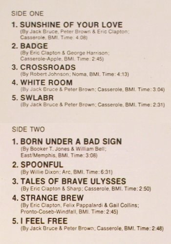 Cream: Best Of (1969), RSO(2479 169), D, Ri,  - LP - V643 - 7,50 Euro